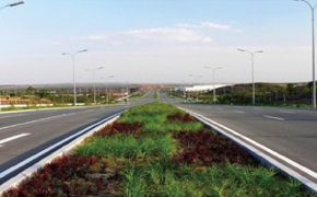 2011年承建的大陸新區(qū)市政東片區(qū)新村１、4路北段道路工程